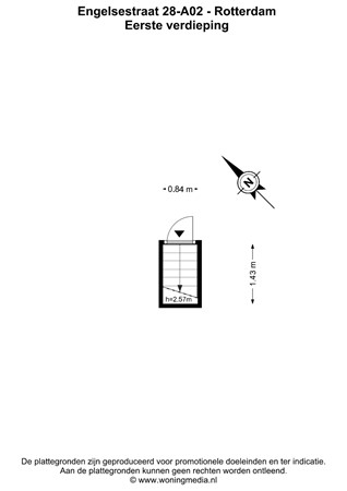 Floorplan - Engelsestraat 28A02, 3028 CH Rotterdam